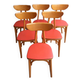 Set of 6 luterma "banana" chairs