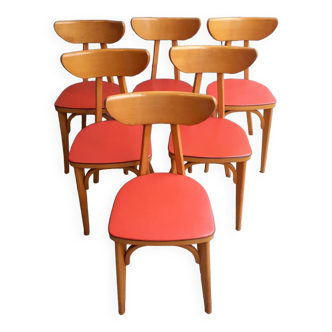 Lot de 6 chaises luterma "banane "