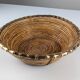 Rattan and brass centrepiece, Italy, 1970s