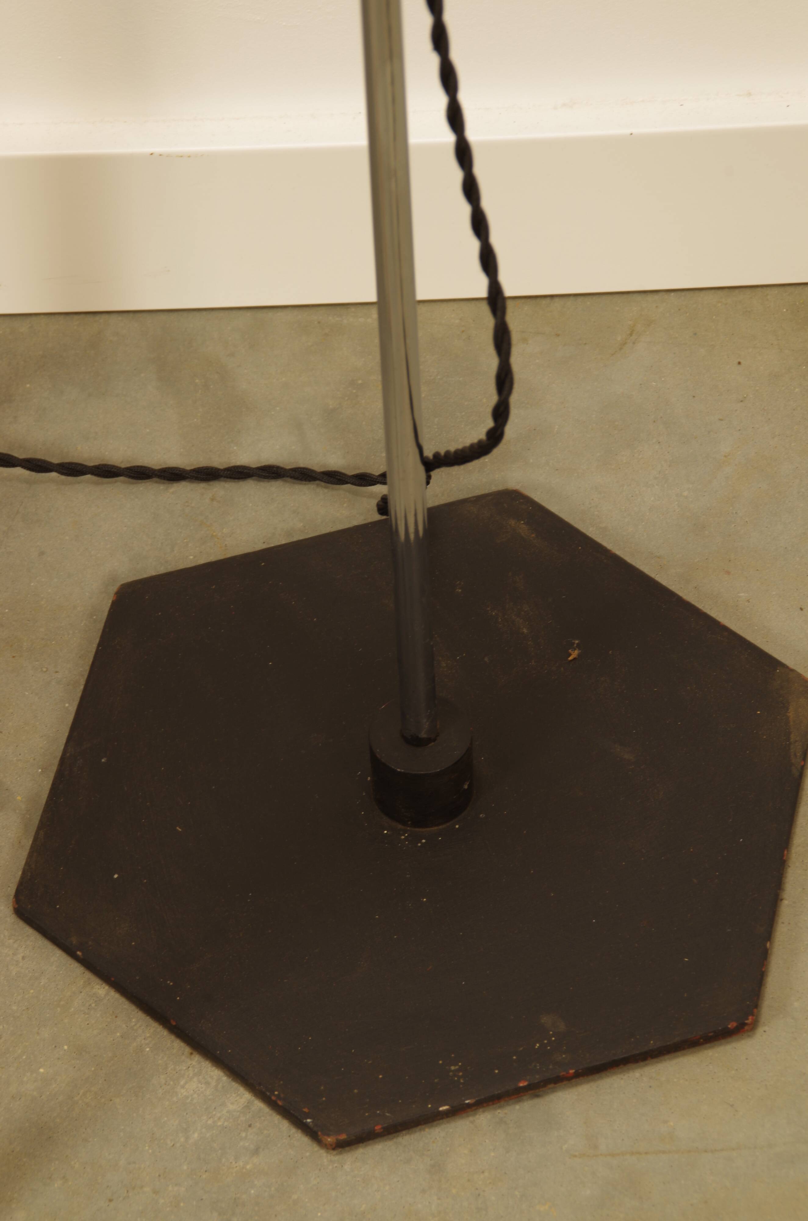 Vintage floor lamp with black spotlight