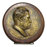 Louis Pasteur bronze medallion by Ringel d'Illzach