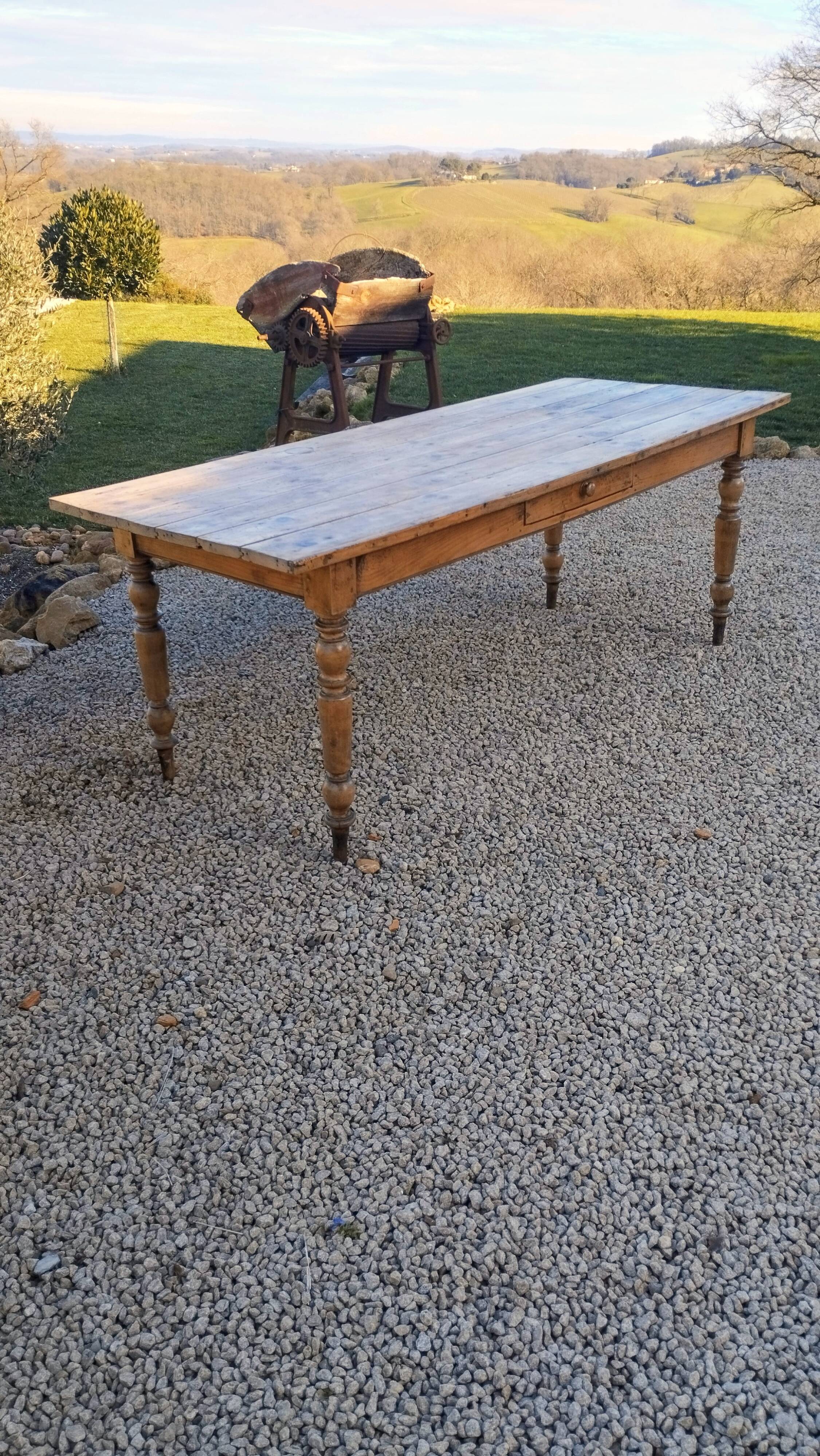 Farmhouse table dating from the end of the 19th century