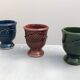 3 egg cups anduze vase