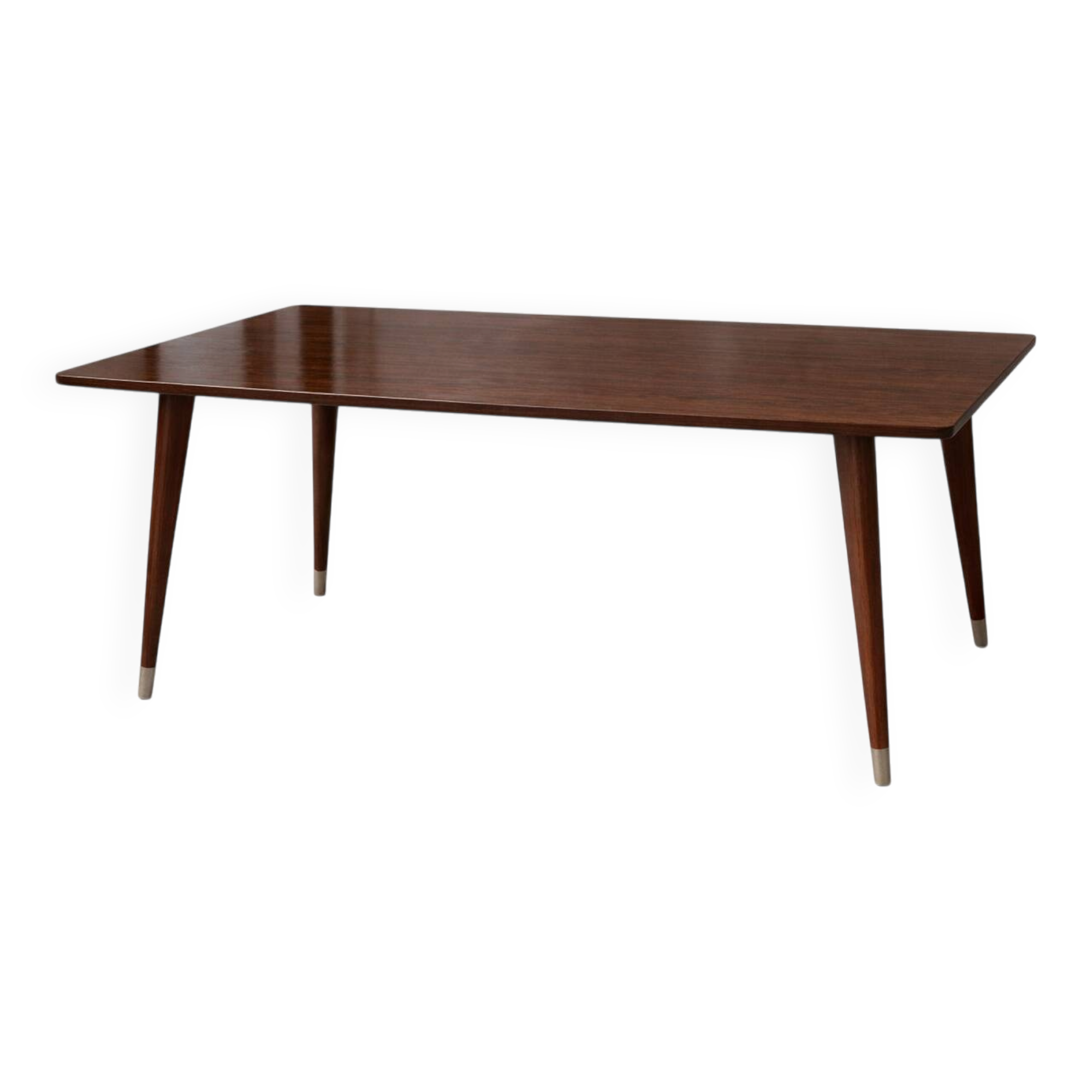 Table vintage extensible années 60 en formica effet palissandre scandinave