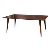 Table vintage extensible années 60 en formica effet palissandre scandinave