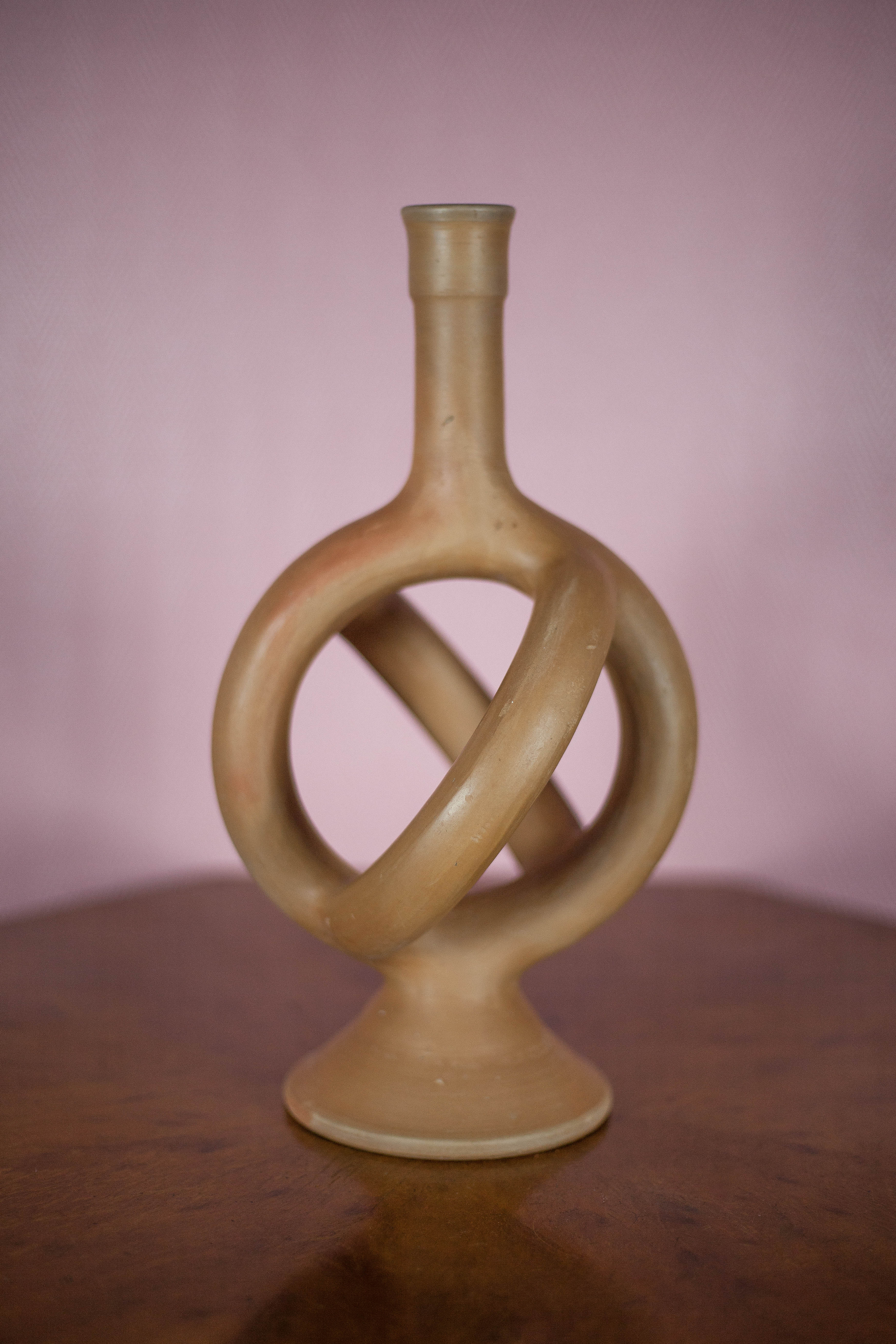 Brutalist terracotta vase