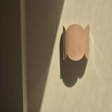 Mocha enamelled stoneware wall light (small model).