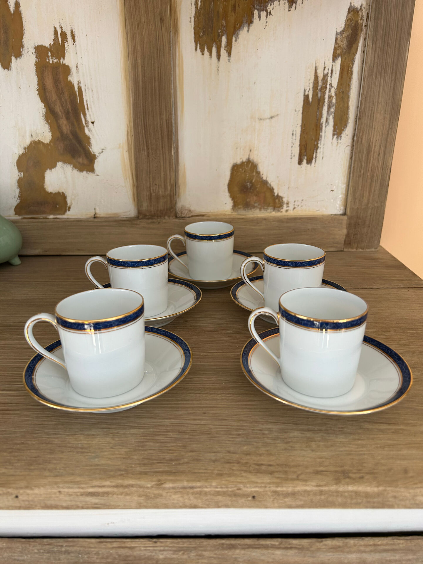 Coffee service CH. Field Haviland Limoges - 5 cups + saucers