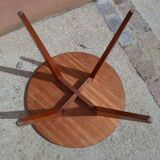 Vintage Scandinavian coffee table, tapered legs and marquetry, 1960s.