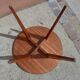 Vintage Scandinavian coffee table, tapered legs and marquetry, 1960s.