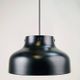 Mid-Century Modern Danish Black Jumbo Pendant Lamp by Uniline for Nordisk Solar, 1960s