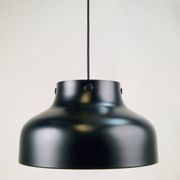 Mid-Century Modern Danish Black Jumbo Pendant Lamp by Uniline for Nordisk Solar, 1960s