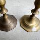 Ensemble de 2 porte-bougies en laiton vintage