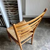 Light wood and straw chair
