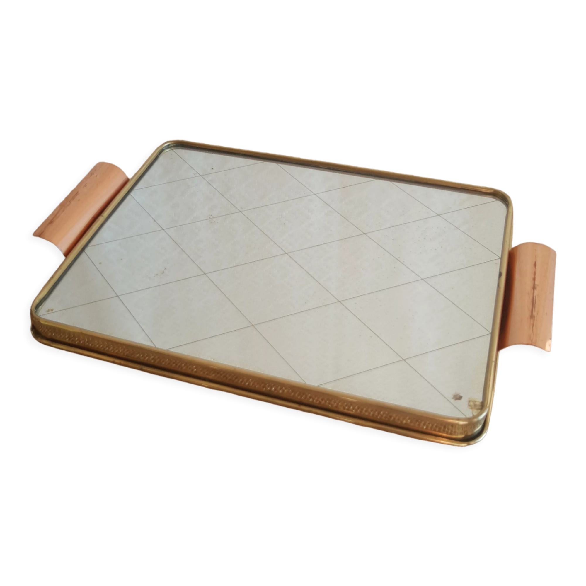 Brass top with vintage mirror