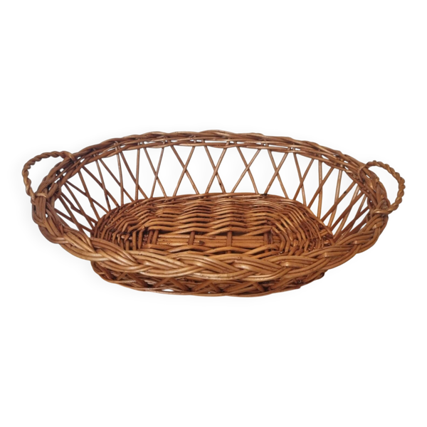 Corbeille à pain en rotin, 1970
