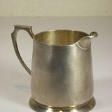 Silver-plated metal coffee pot and milk jug
