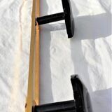 COAT RACK in gold metal and 3 black triangular PATERES circa 1960 Vintage