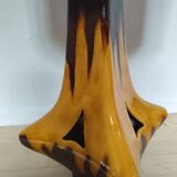 Ceramic floor lamp with flamed effect