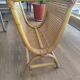 Fluted rattan magazine rack, 1950s