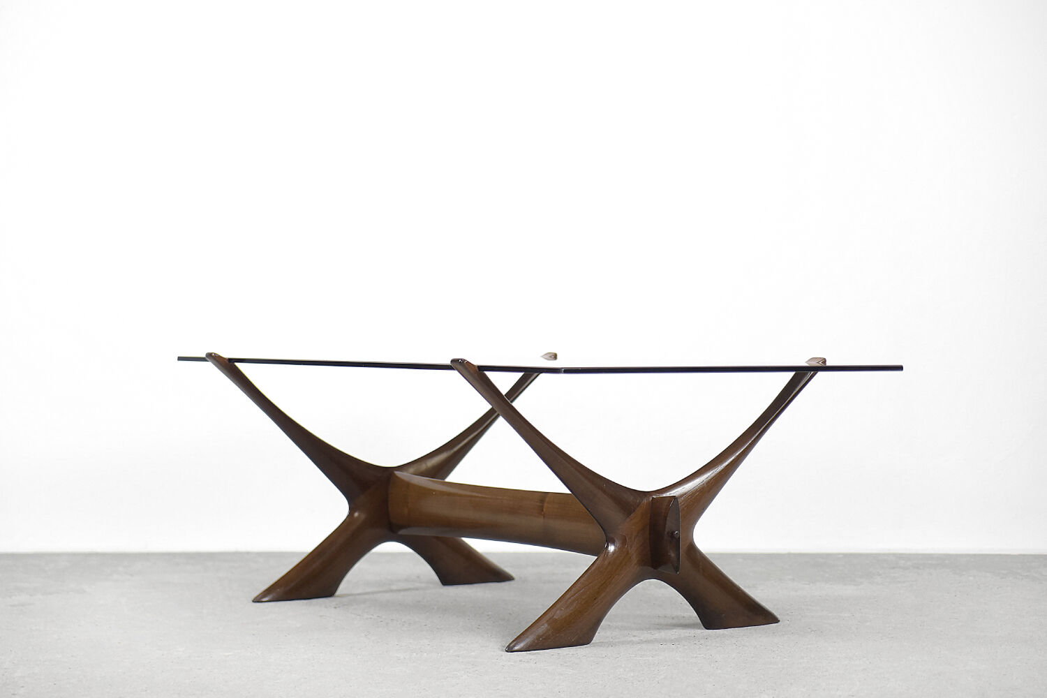 Mid-Century Modern Scandinavian Walnut Condor Coffee Table from  Örebro Glass, 1960s