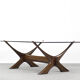 Table basse scandinave en noyer Condoren verre Örebro, années 1960
