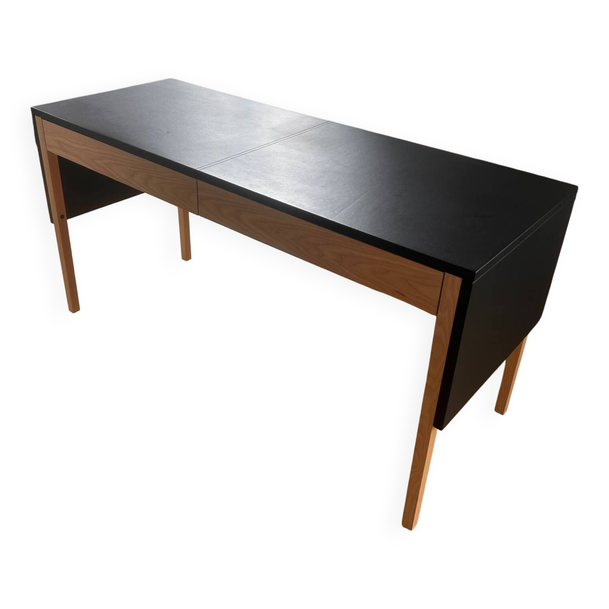 Leather draped desk
