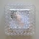 Small square ceiling light wall light in minimalist glass 1970 1980 seventies eighties LAMP-5046