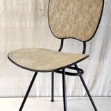 Vintage metal and leatherette chair - 1950s