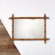 Old turned wooden mirror imitation bamboo