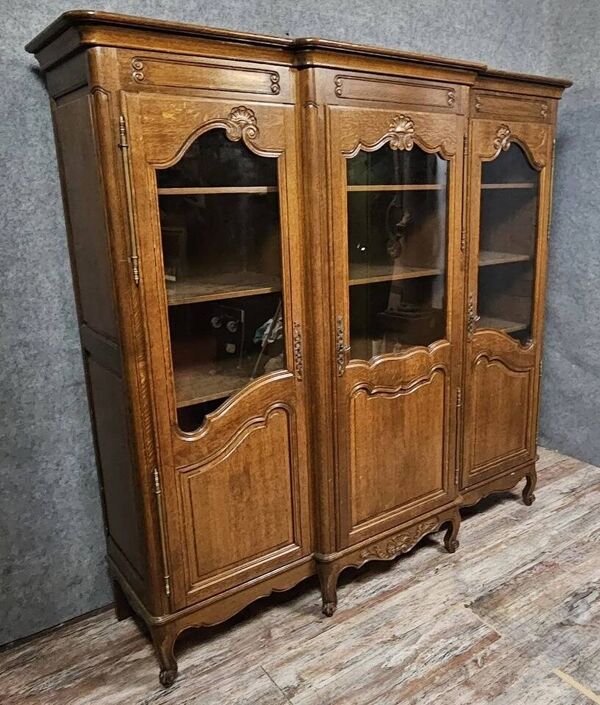 Bibliothéque provençale style Louis XV en chene époque XXeme