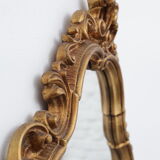 Mirror rockery gilded wood with gold leaf, 82x53 cm