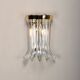 Wall lamps of brass and crystal glass by Novaresi, Italy 1970s
