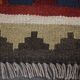 Burgundy Afghan Kilim Rug, Geometric Wool Flatweave, Handmade Tribal Carpet