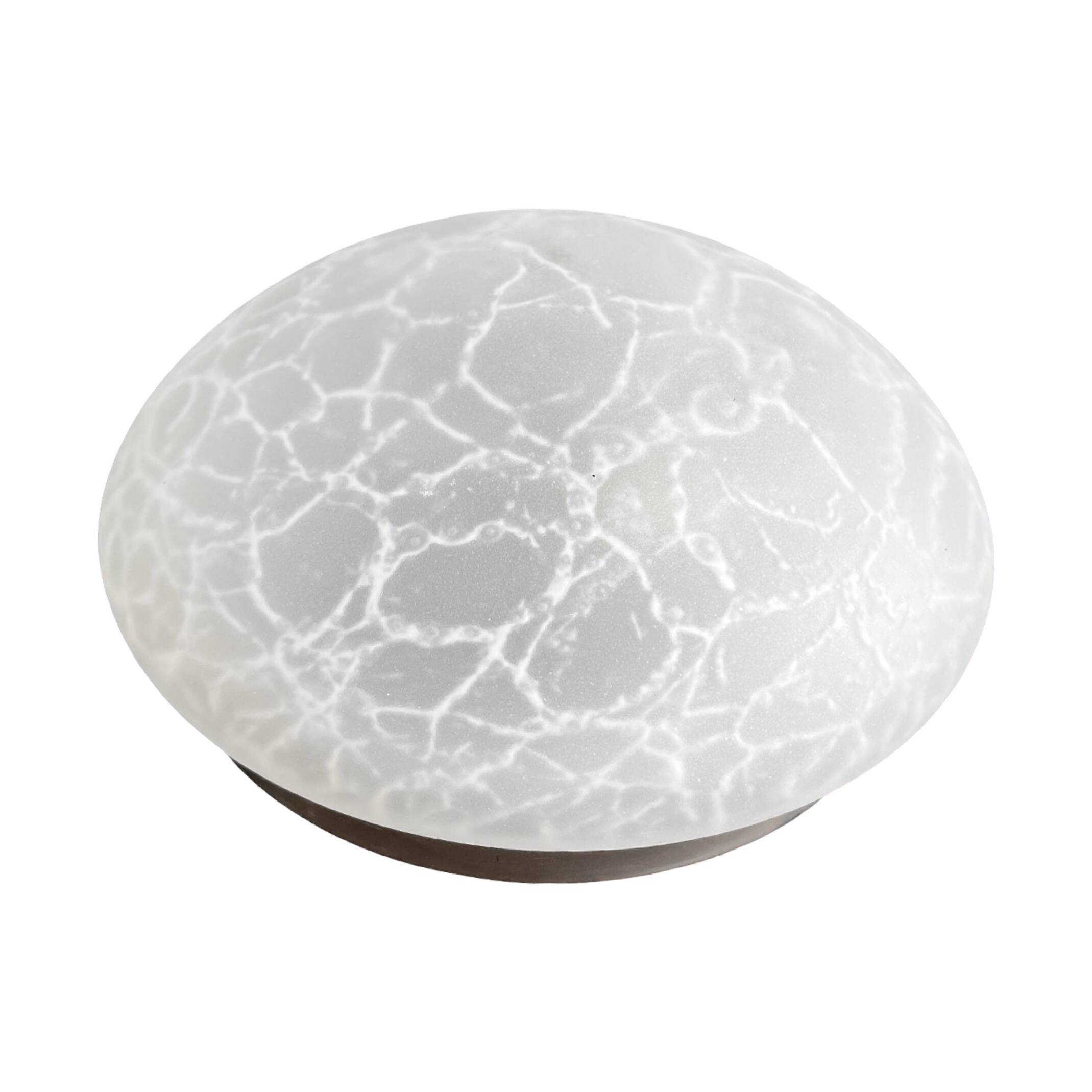 Plafonnier en verre moderniste veb narva allemagne années 1970.