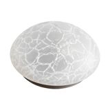 Plafonnier en verre moderniste veb narva allemagne années 1970.