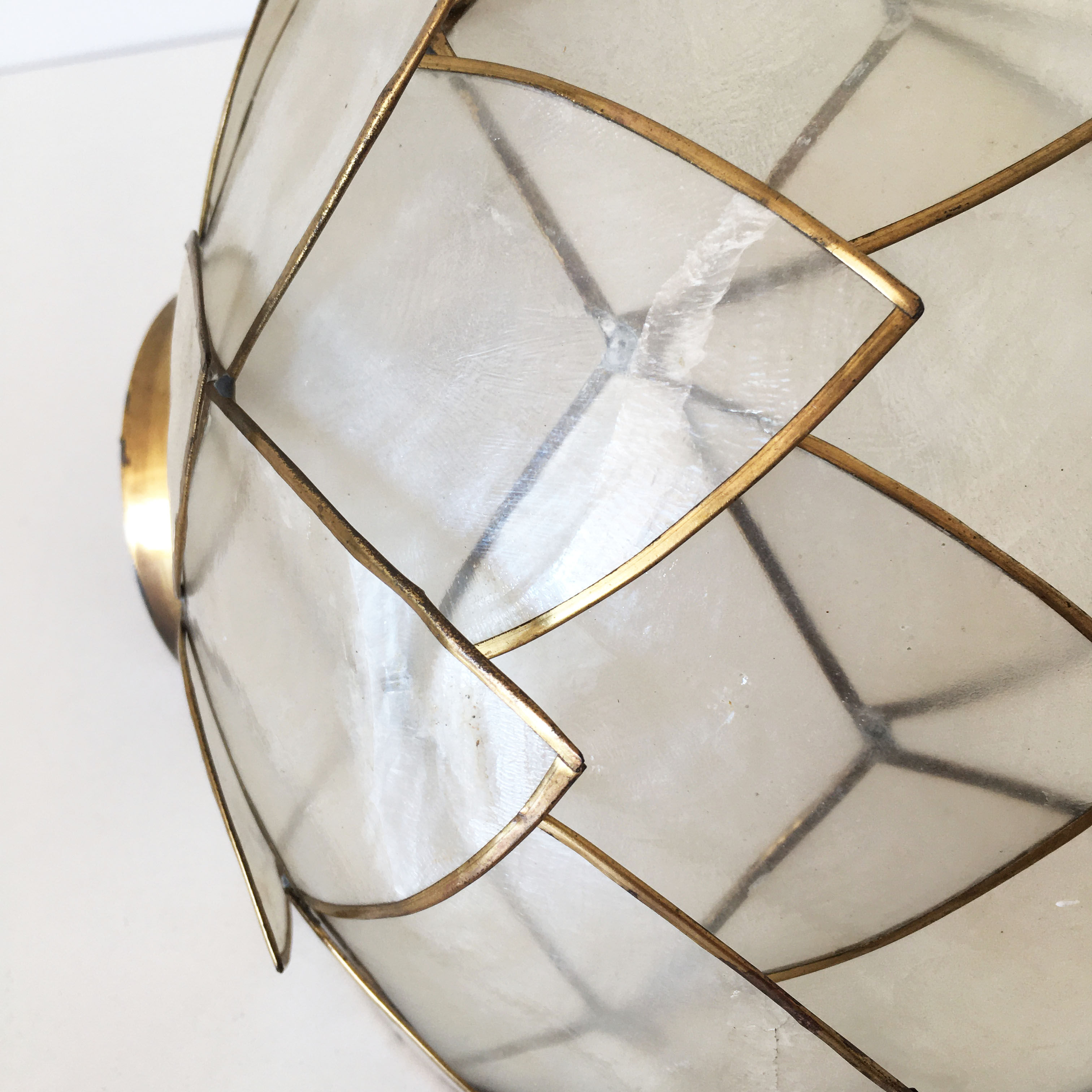 Vintage mother-of-pearl petals sconce