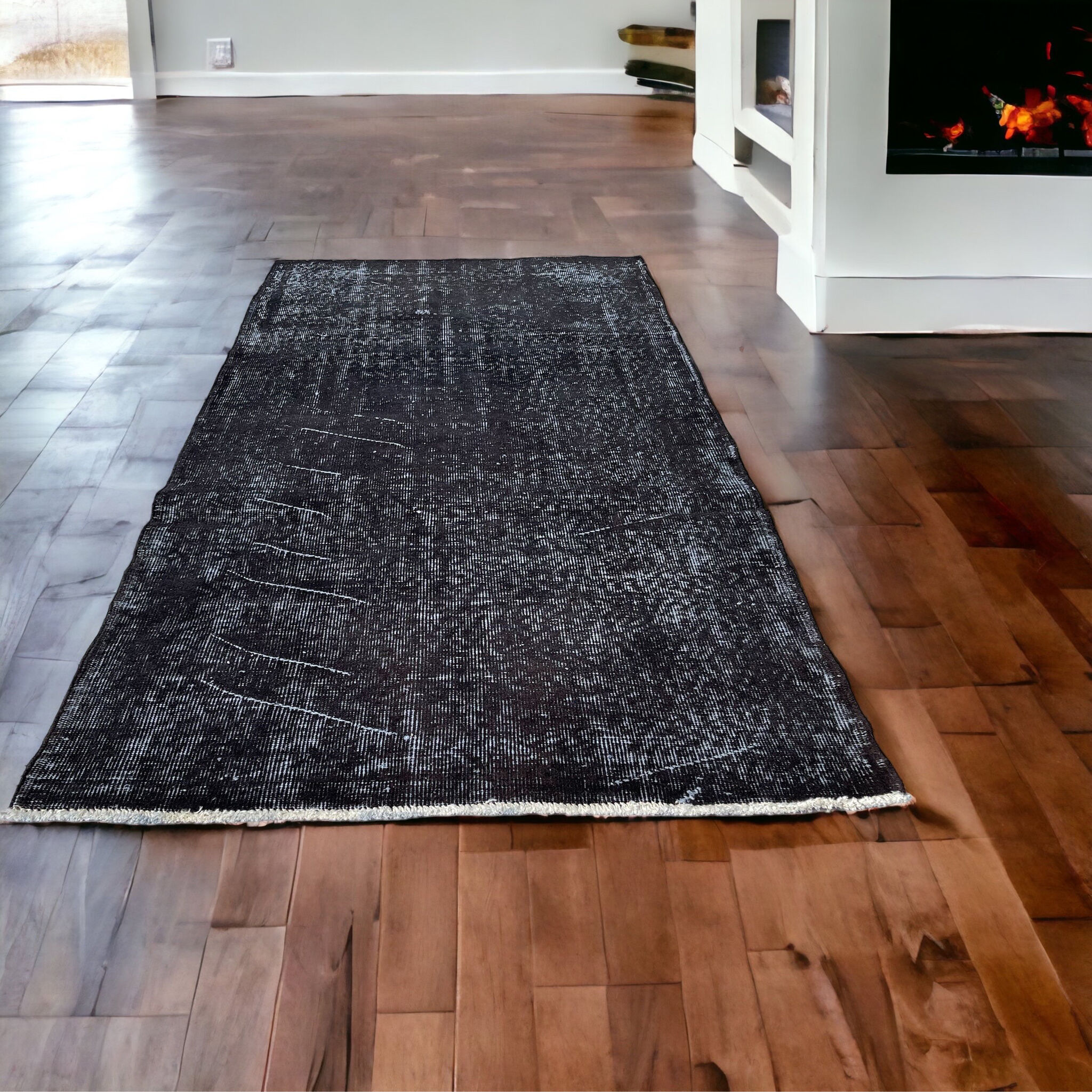 Vintage distressed turkish rug , 200 x 100 cm