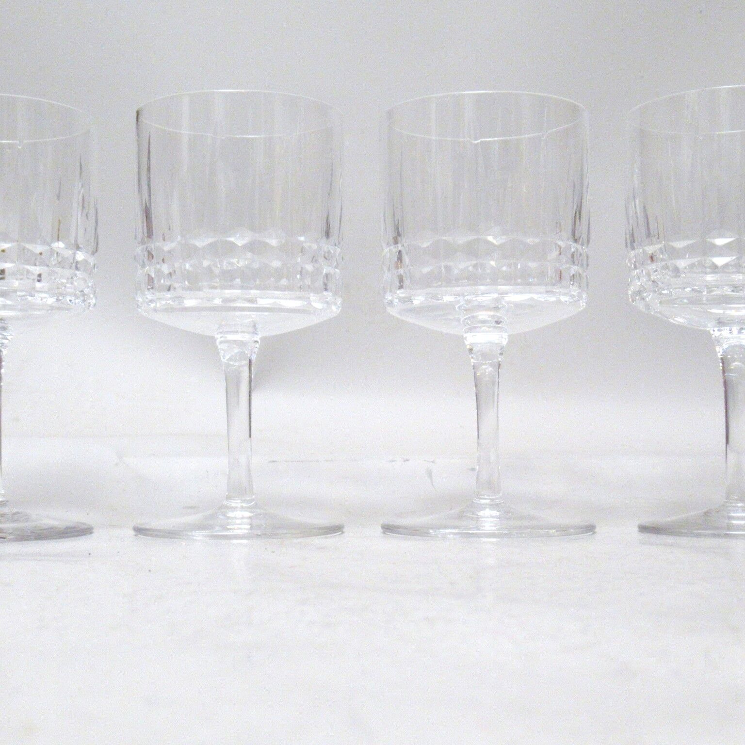 Crystal stemmed glasses