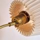 Brass floor lamp with dark brown leather trim, Swedish / Scandinavian Modernity