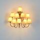 Wall sconce with nine arms in brass, France, circa 1950.