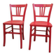 Paire de chaises Bistrot rouge