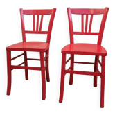 Paire de chaises Bistrot rouge