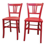 Paire de chaises Bistrot rouge