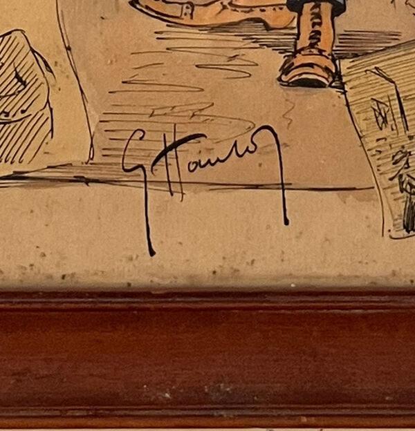 Tableau de Georges Henry Hautot - Caricature