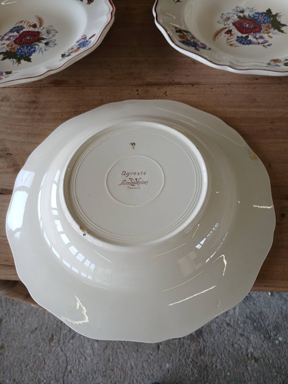 21 old Sarreguemines soup plates