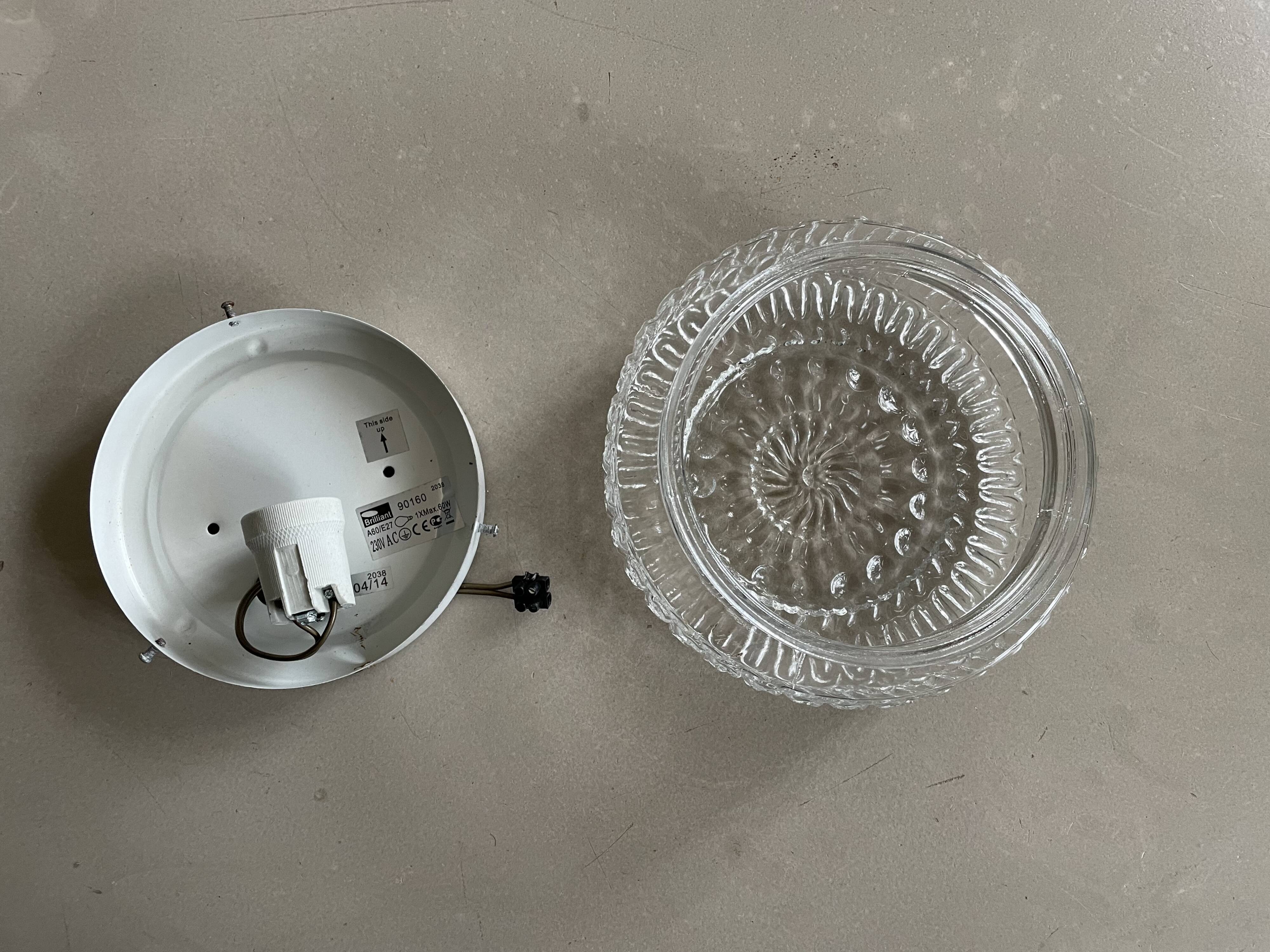 Plafonnier en verre vintage