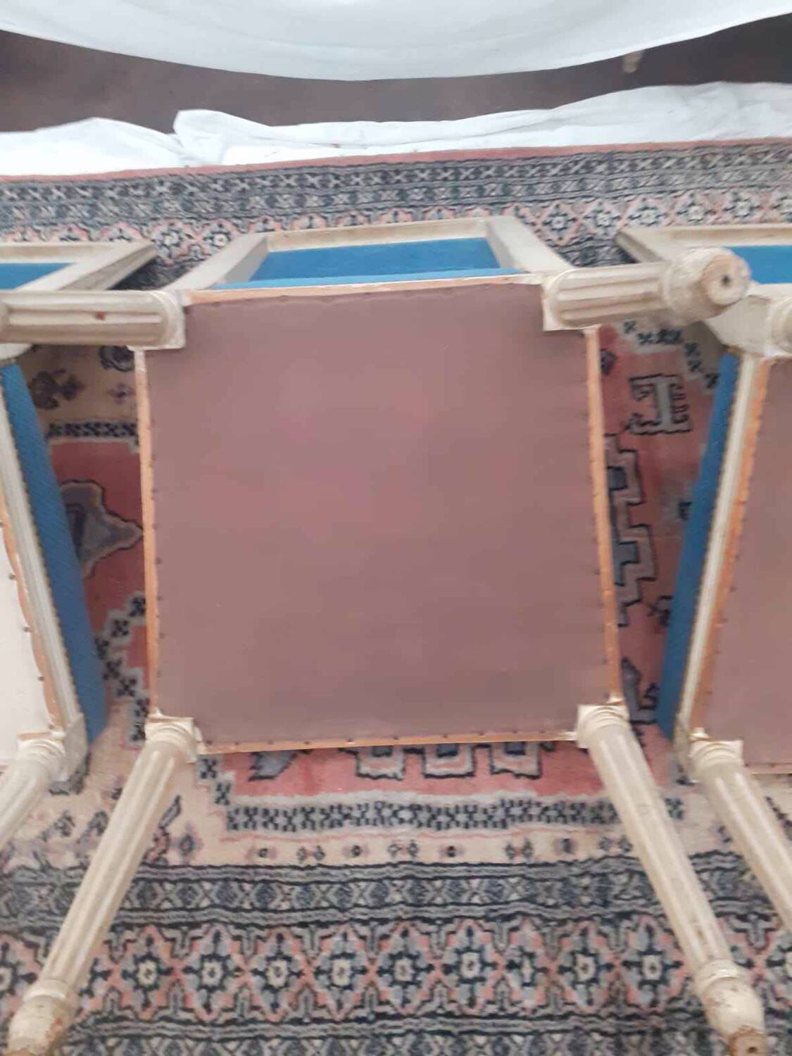 3 Antique Louis XVI style chairs with patina