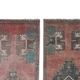 Set of 2 vintage handmade Turkish rugs 46x120 cm