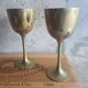 Gilded metal stemmed glasses